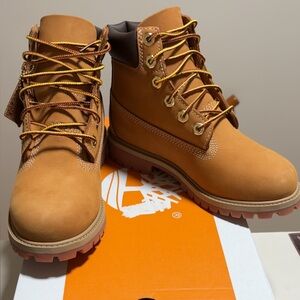 Timberland Youths Tan Leather Boots